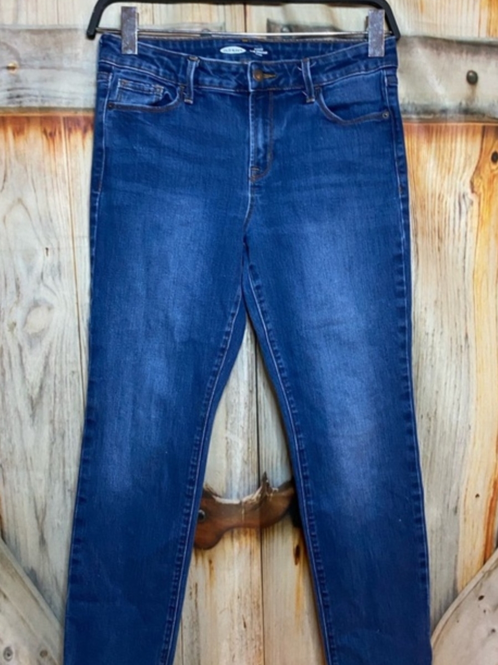 Old Navy Blue Skinny Straight-Leg Women's Jeans - Picture 4 of 5